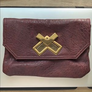Deux Lux Burgundy Clutch